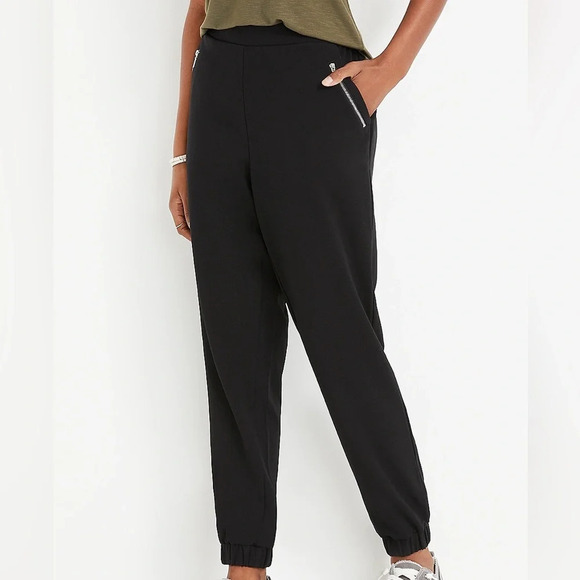 Maurices Black Zip Pocket High Rise Crepe Jogger Pants Small Women’s - Picture 1 of 13